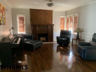Living Room with refinished wood floors