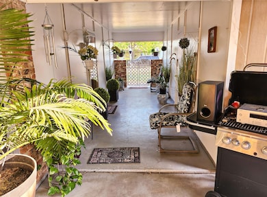 View of patio with a porch