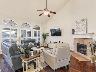 A large family room off the kitchen and breakfast 