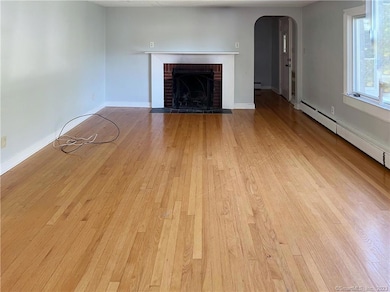 Living room with fireplace