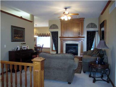View from the front door into the living room