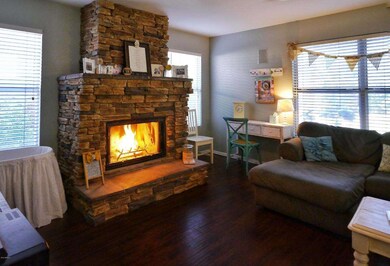 Gorgeous, custom stone fireplace!