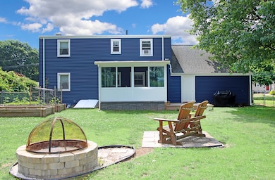 fenced in rear yard / fire pit