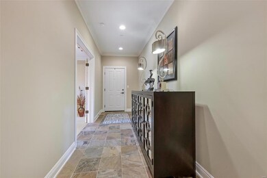 Slate floors in entry hall
