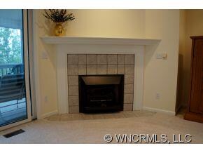 One of two fireplaces