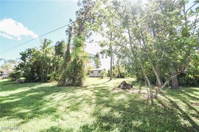 View of yard with a storage shed
