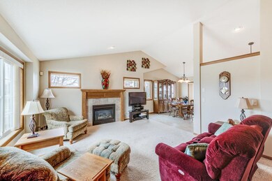 Comfortable living area is bathed in natural light