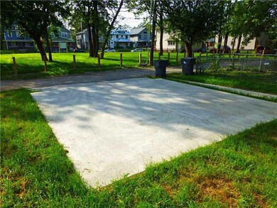 Parking Lot. Freshly poured concrete parking pad.