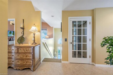 Foyer entrance with tile patterned floors, recesse