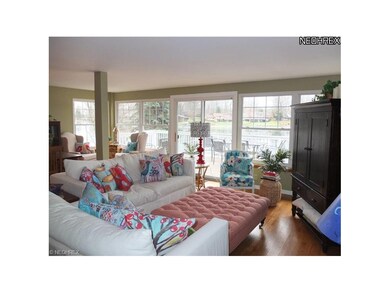 Another view of the great room overlooking the lak