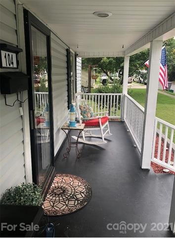 Painted Porch, covered, and lighted