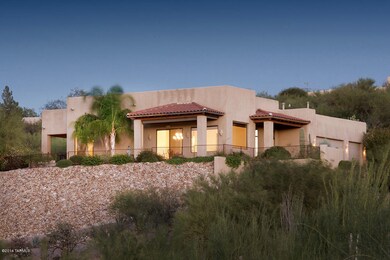 Home perched high on a one acre hill.