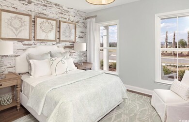 Bedroom with wood-type flooring