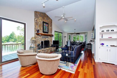 Great Room with stone fireplace