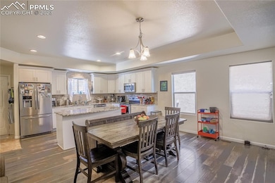 Open kitchen and dining room