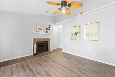 Wood burning fireplace