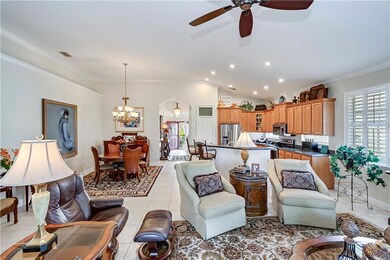 living and dining areas