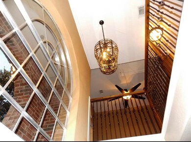 Looking up from the entryway