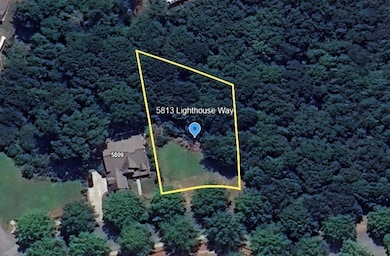 Aerial overview of property's location featuring property parcel outlined