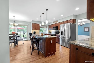 Kitchen with custom maple cabinets