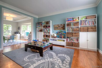 Formal living room currently set up as play room w