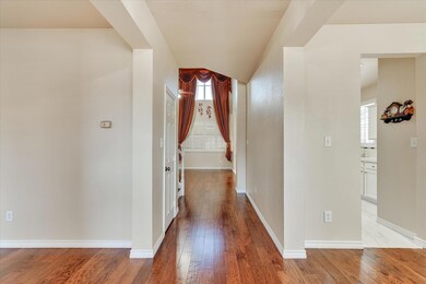 Hall featuring light hardwood / wood-style floorin