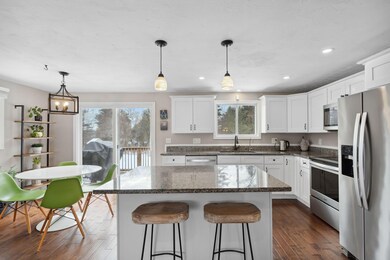 kitchen with sliders to deck