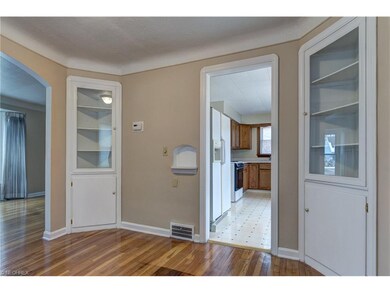 Formal Dining room with built in cabinetry!
