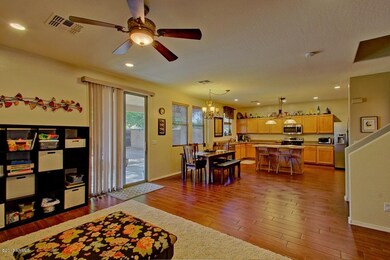 View from Family Room into Kitchen