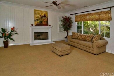 Living room with cozy fireplace.