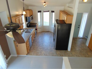 Kitchen view from the upper level.