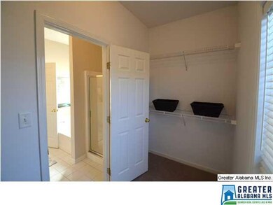 Walk in closet in the master