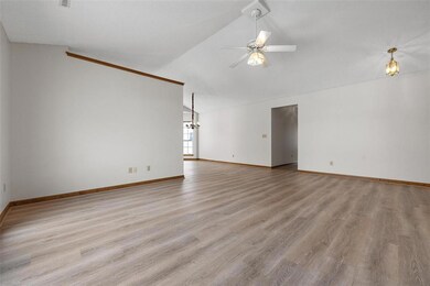This is the view of the LR from the French doors l