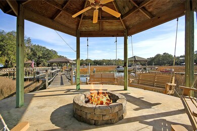 Fire pit/gazebo as part of dock