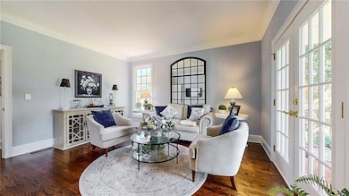 French doors in the living room