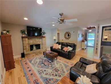 Living Room with Gas Log Fireplace