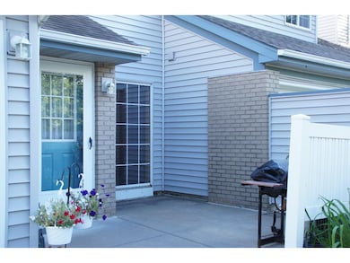 Large private patio with sliding door to living ro
