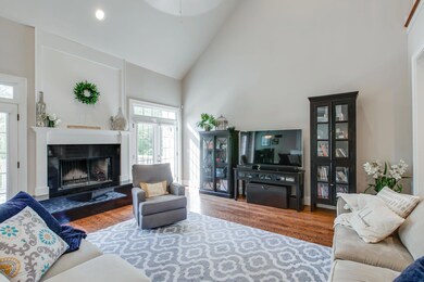 Large great room with fireplace