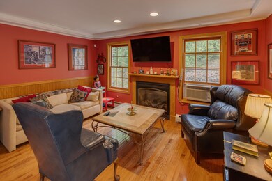 Living room with propane fireplace