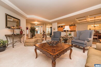 Tray Ceiling with Crown Molding, Propane Fireplace