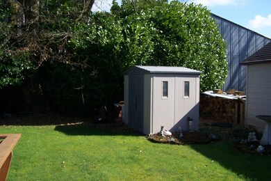 Back yard with shed