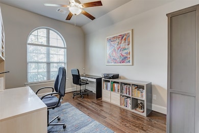 This private study with French glass doors has plenty of space to accommodate 2 office desks.
