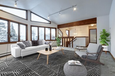 LR w/Vaulted Ceilings-Virtually Staged