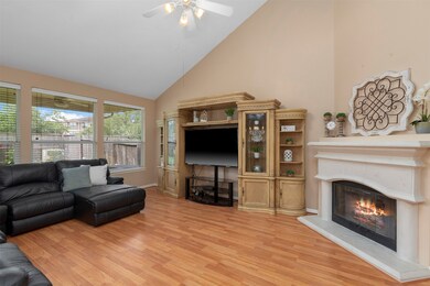 This living room is a grand heart of the home.  This is only the first of 3 large living areas also including a gameroom and media room.