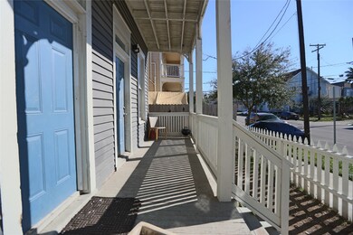 Front porch that you share with your neighbor.