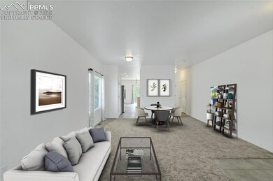 Virtually Staged Formal Living and Dining Room