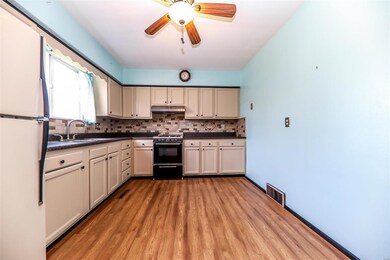 New flooring in the kitchen.