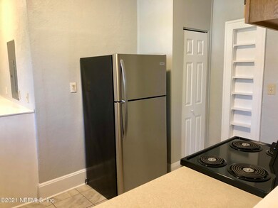 Kitchen with new refrigerator