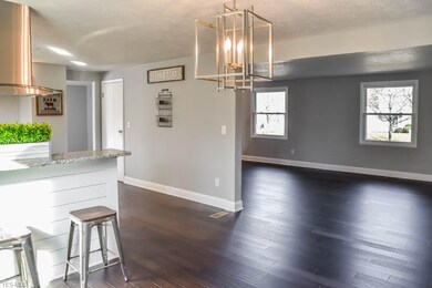 The dining area is open to the the kitchen and living room.