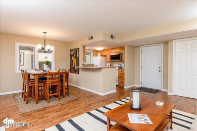 Open to kitchen and dining
